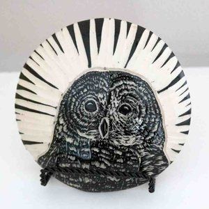 Ceramic Owl Plaque